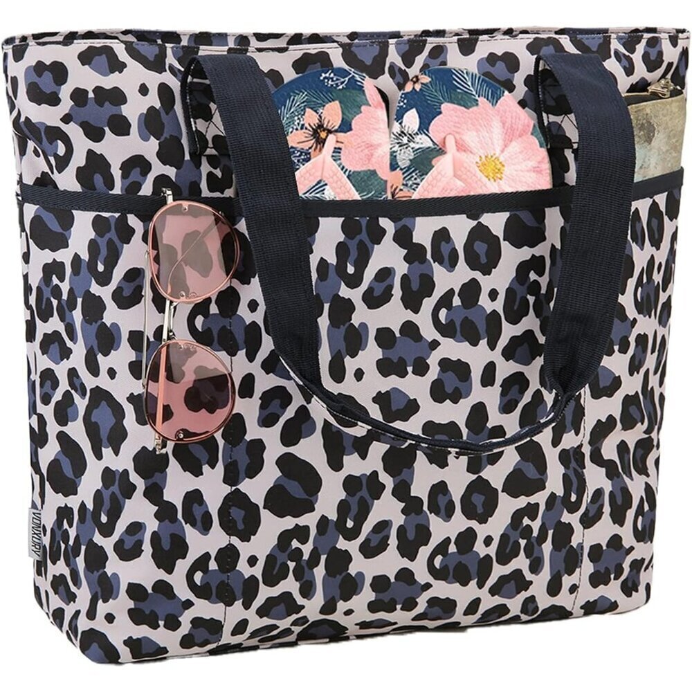 Women's Leopard Large Lightweight Zipper Travel Totes Separation Bags